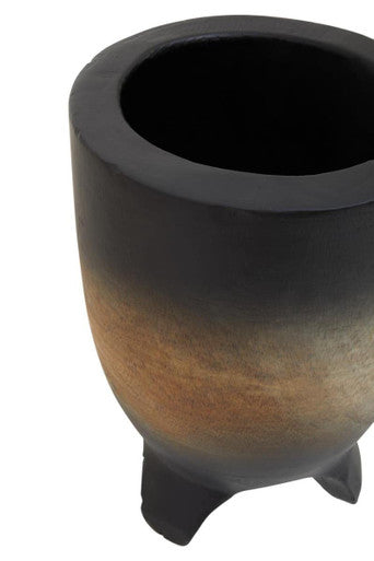 Large Wooden Black Ombre Planter | Arlo