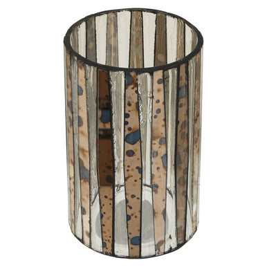 Gaia Smoked Antique Finish Large Candle Holder
