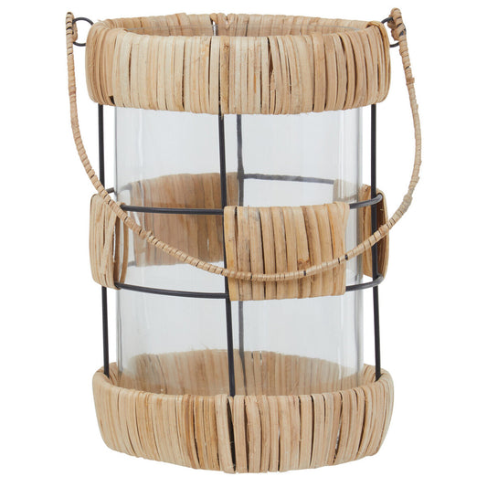 Natural and Black Large Lantern | Kuta
