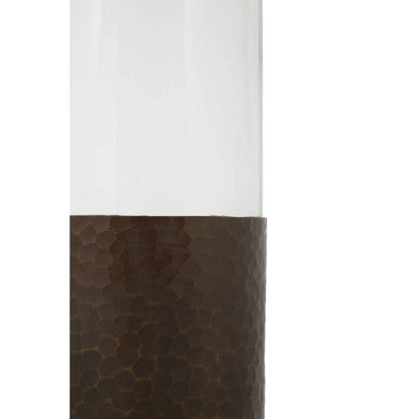 Small Floor Standing Candle Holder In Antique Gold | Akola