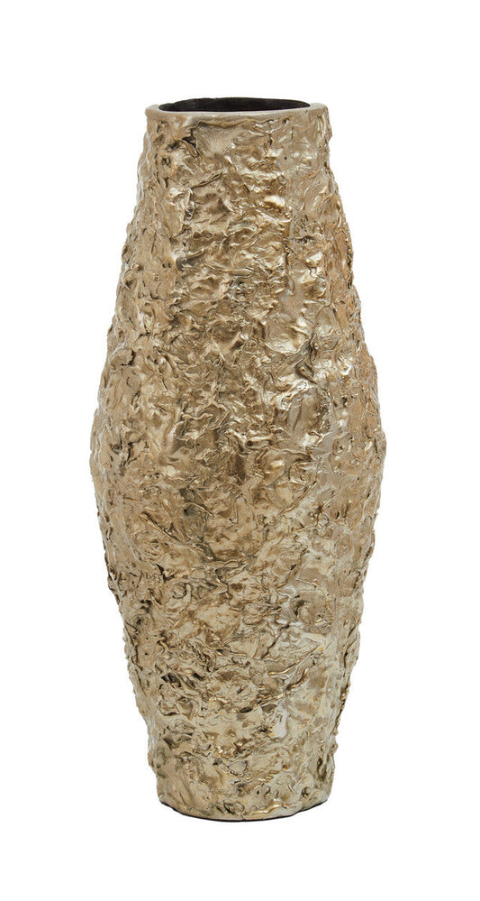 Gold Textured Small Metal Vase | Akola