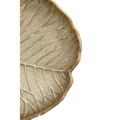 Large Gold Finish Lotus Leaf Plate | Salma