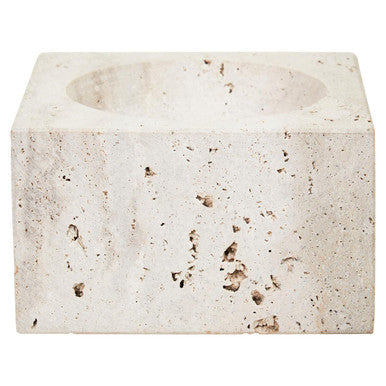 Tibor Travertine Square Decorative Bowl