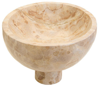 Chocolate Marble Pedestal Bowl | Santino