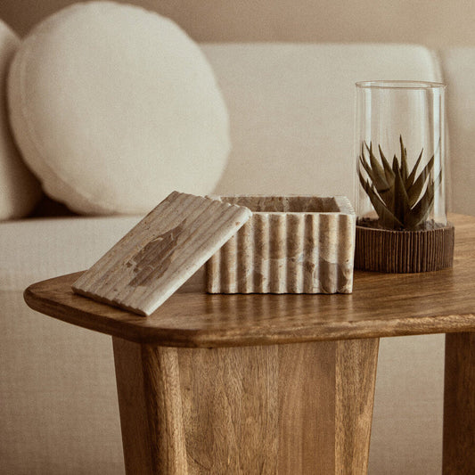 Santino Square Chocolate Marble Box