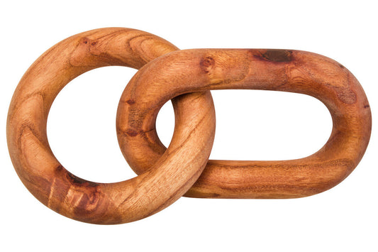 Cato Brown Wood 2 Link Chain Decor