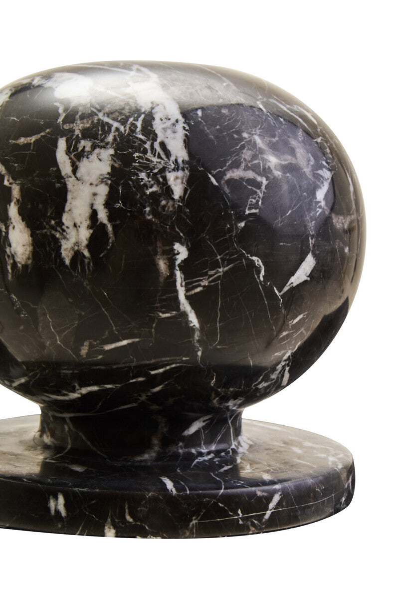 Zoro Black And White Veined Marble Sculpture