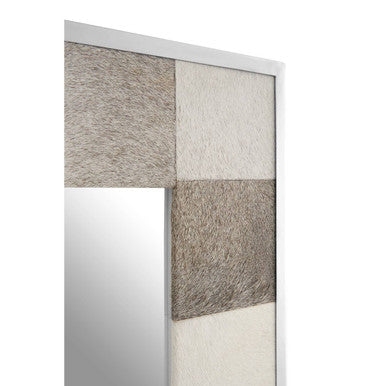 Leather Patchwork Wall Clock | Kensington Townhouse