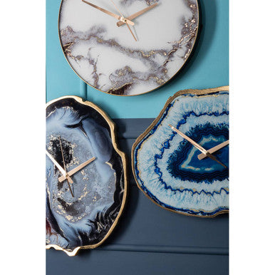 Celina Multicolour Agate Effect Wall Clock