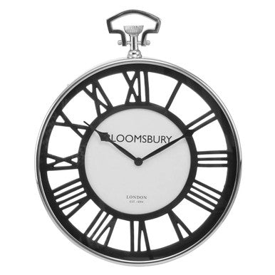 Nickel Finish Pocket Style Wall Clock | Mateo