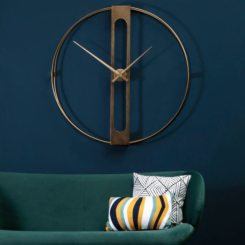 Beauly Gold Finish Dual Ring Wall Clock