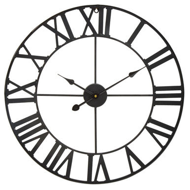 Genova Black Metal Wall Clock