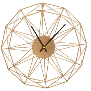 Genova Small Gold Metal Wall Clock