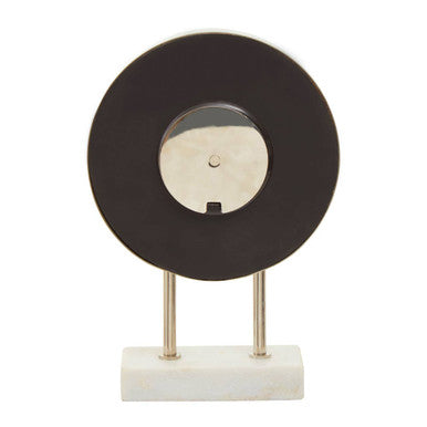 Mateo White Marble Base Clock