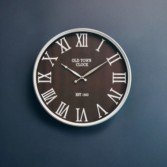 Kent Black And Silver Wall Clock
