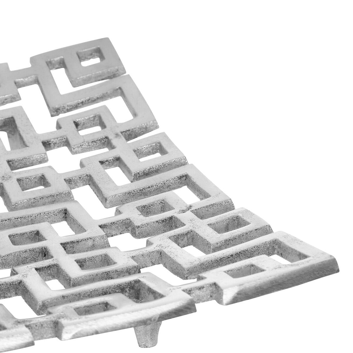 Delphi Small Plate in Silver Finish