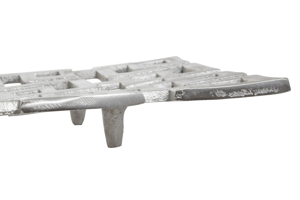 Delphi Large Plate in Silver Finish