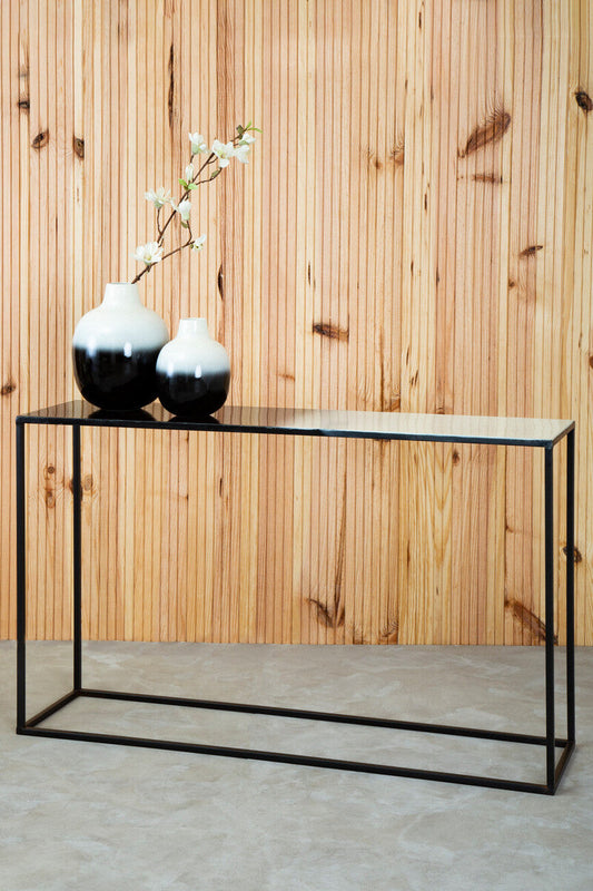 Ramus Black And White Ombre Console Table