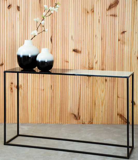 Ramus Black And White Ombre Console Table