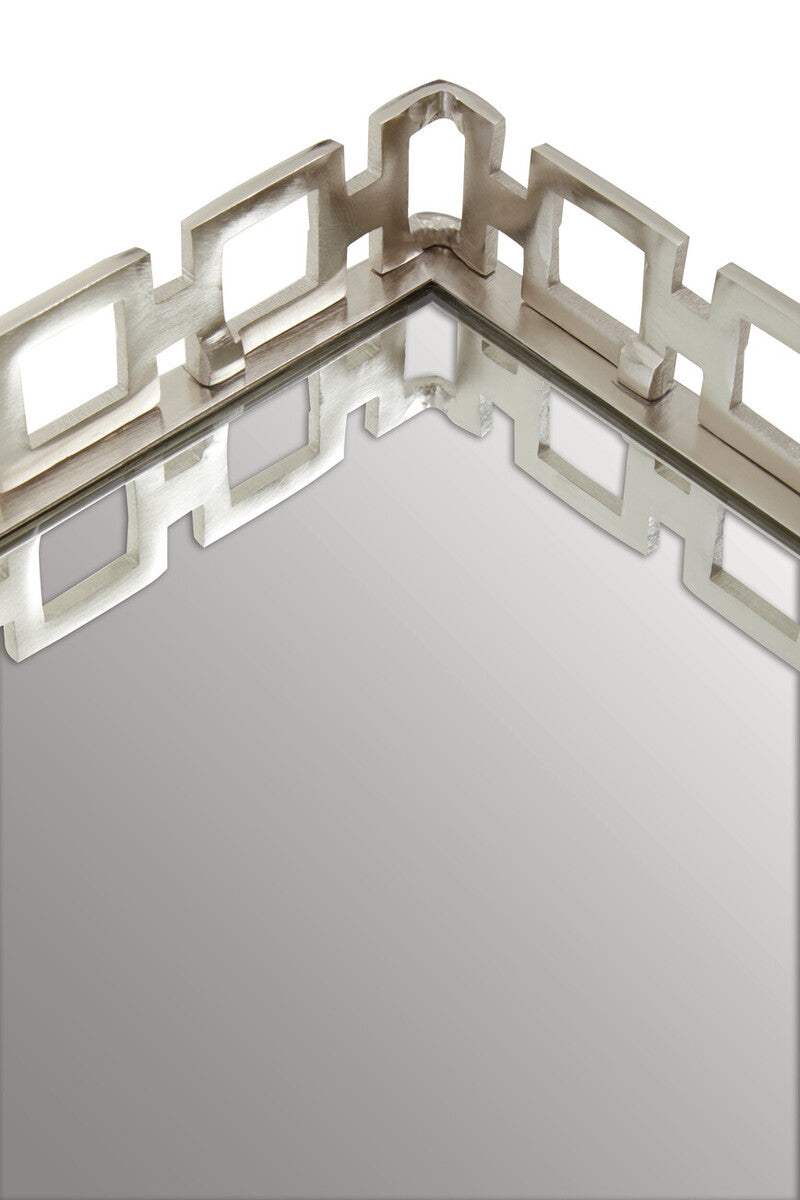 Rhoda Square Nickle Finish Mirror Tray