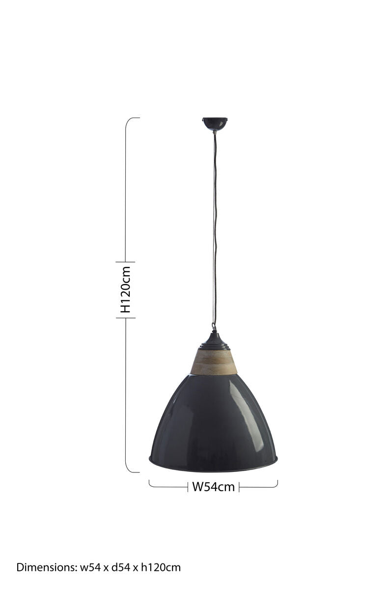Grey Extra Large Pendant Light | Oslo