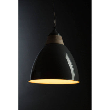 Large Grey Bell Shaped Pendant Light | Oslo