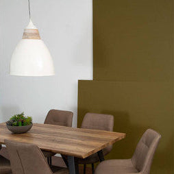 Oslo Large White Bell Shaped Pendant Light