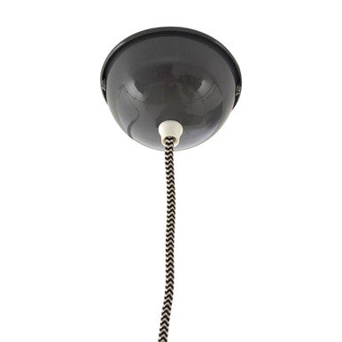 Grey Glass and Iron Pendant Light | Oslo