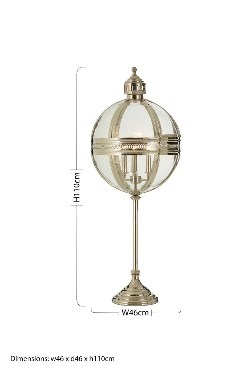 Nickel Finish Table Lamp | Hampstead