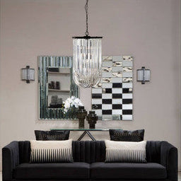 Kensington Townhouse Long Glass Swirl Chandelier
