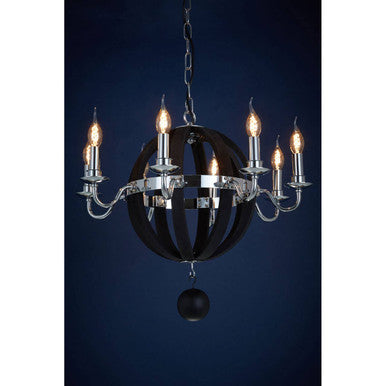 Black 8 Bulb Orb Chandelier | Kensington Townhouse