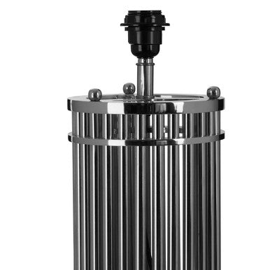 Silver Finish Cylindrical Table Lamp | Calvin