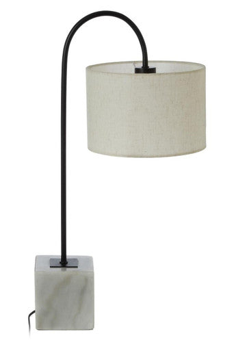 Murdoch Curved Table Lamp with Marble Base