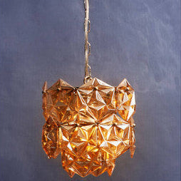 Rydello Small Amber Glass Chandelier