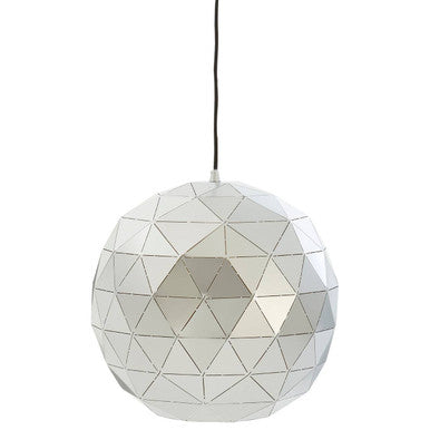 Small Silver Finish Pendant Light | Mateo