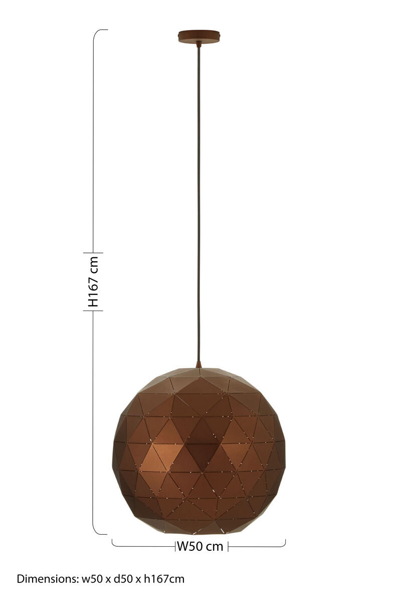 Medium Coffee Finish Pendant Light | Mateo