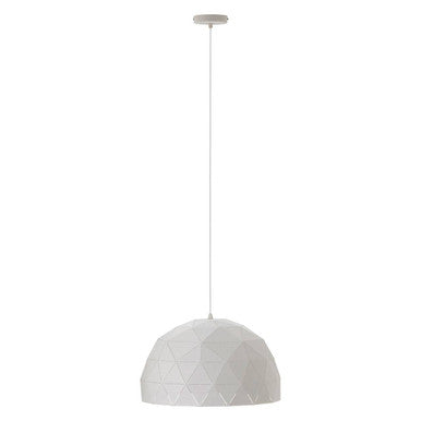 Mateo Medium White Dome Pendant Light