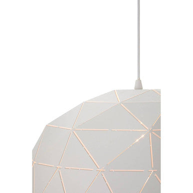 Mateo Medium White Dome Pendant Light