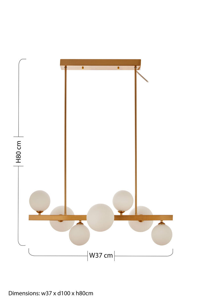 Bronze Finish 7 Light Statement Pendant Light | Abira