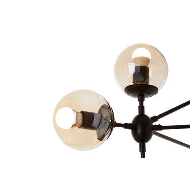 10 Arm Matte Black Pendant Light | Abira