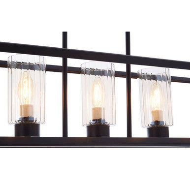 5 Bulb Matte Black Ceiling Light | Aliko