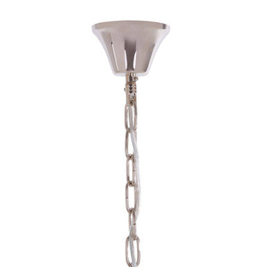 3 Tier Nickel Finish Glass Chandelier | Salasco