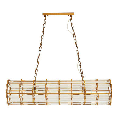 Brass Eight Bulb Pendant Light | Karli