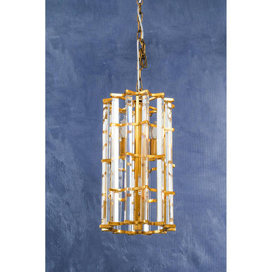 Brass Finish Small Vertical Pendant Light | Karli