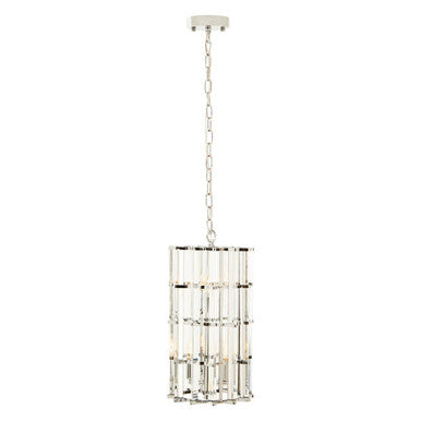 Chrome Finish Small Vertical Pendant Light | Karli