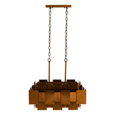 Metal Brass Finish Pendant Light with Eight Bulbs | Karlo