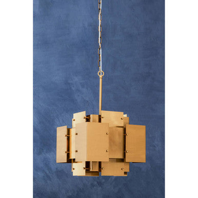 Metal Brass Finish Pendant Light with Four Bulbs | Karlo