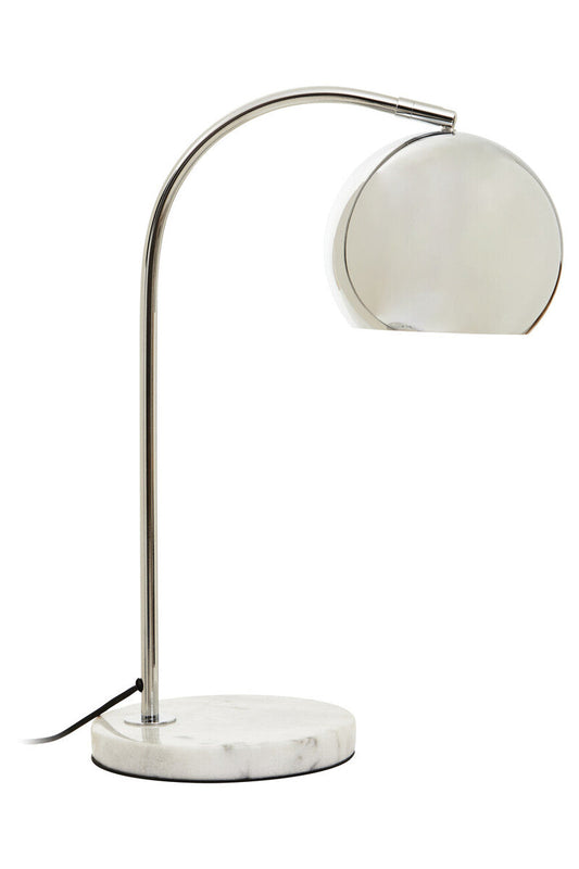 Chrome Finish Table Lamp with White Base | Karter