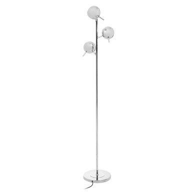 Karter Chrome Finish Floor Lamp With Three Lights