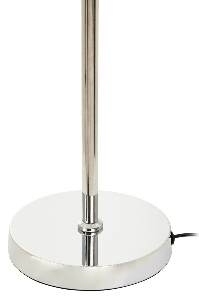 White Glass with Chrome Table Lamp | Karter